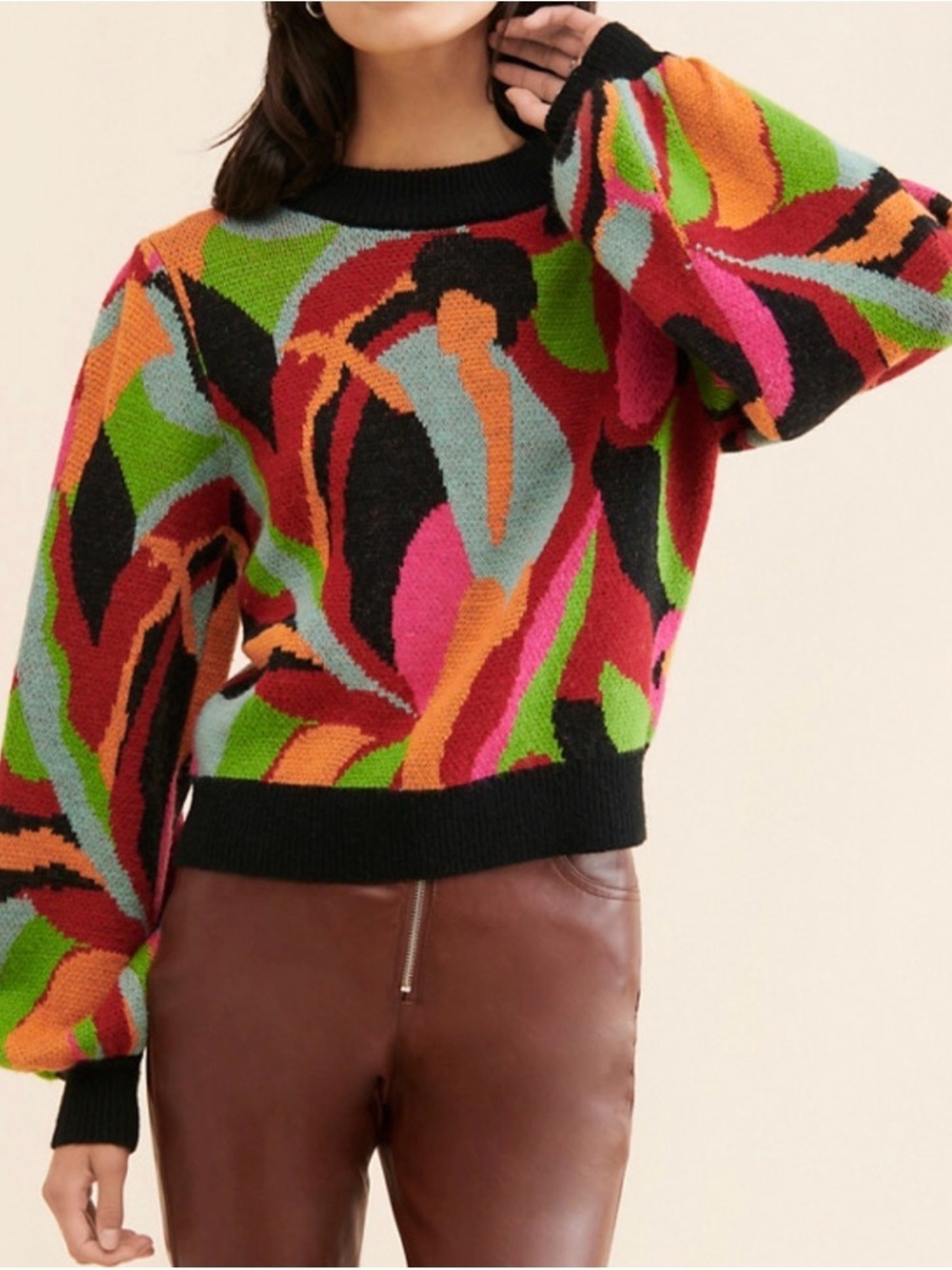 FARM Rio The Dance Multicolor Knit Sweater